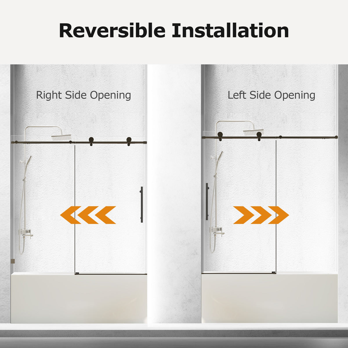 Frameless Single Sliding Soft-Close Shower Doors