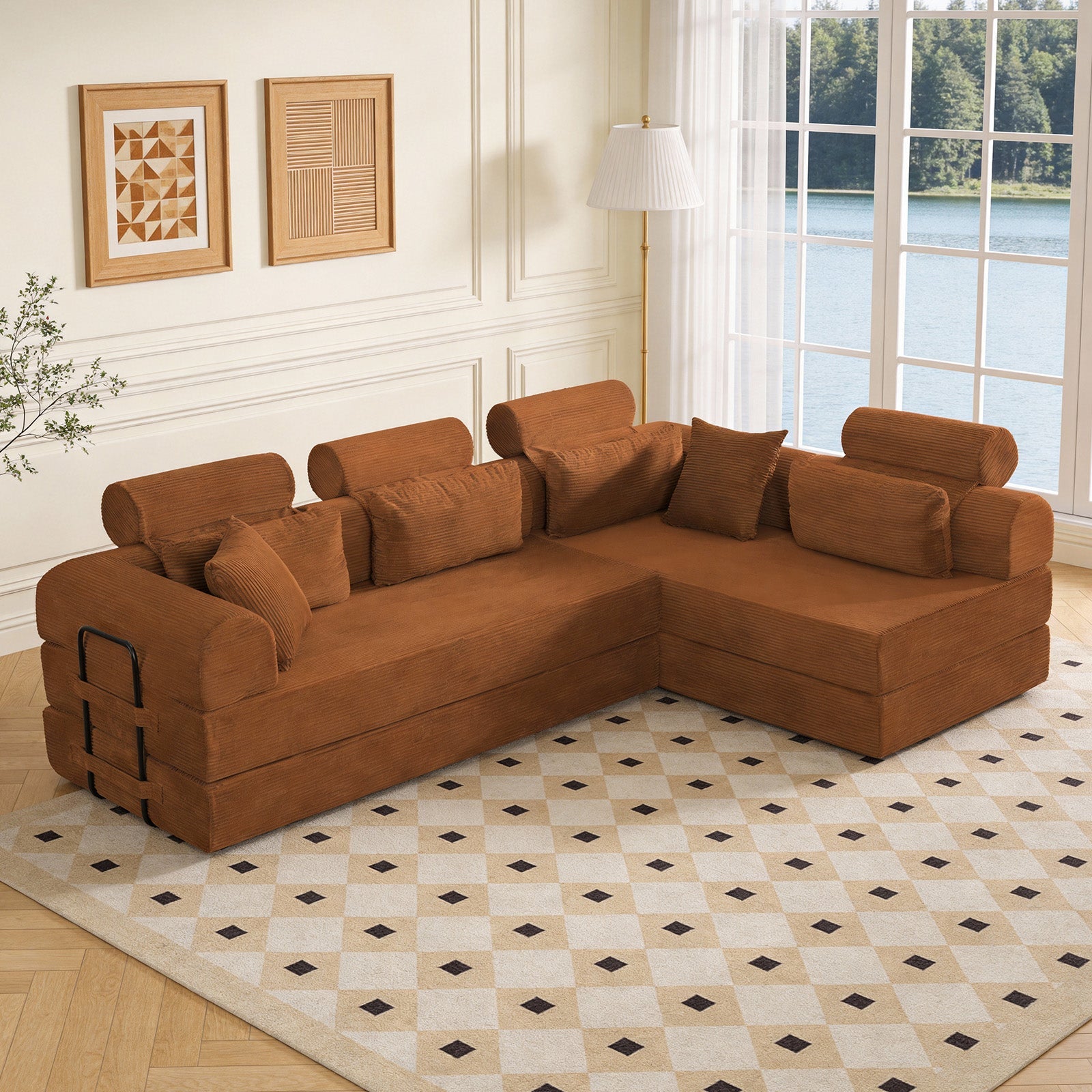 L Shape Modular Sectional Sofa - Compressed Sectional Sofa