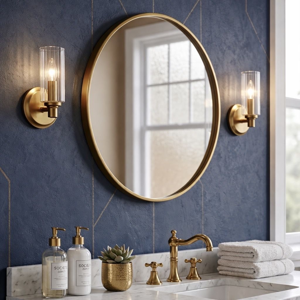 Jardin Single Light Wall Sconce With Clear Ribbed Satin - Clear / Gold