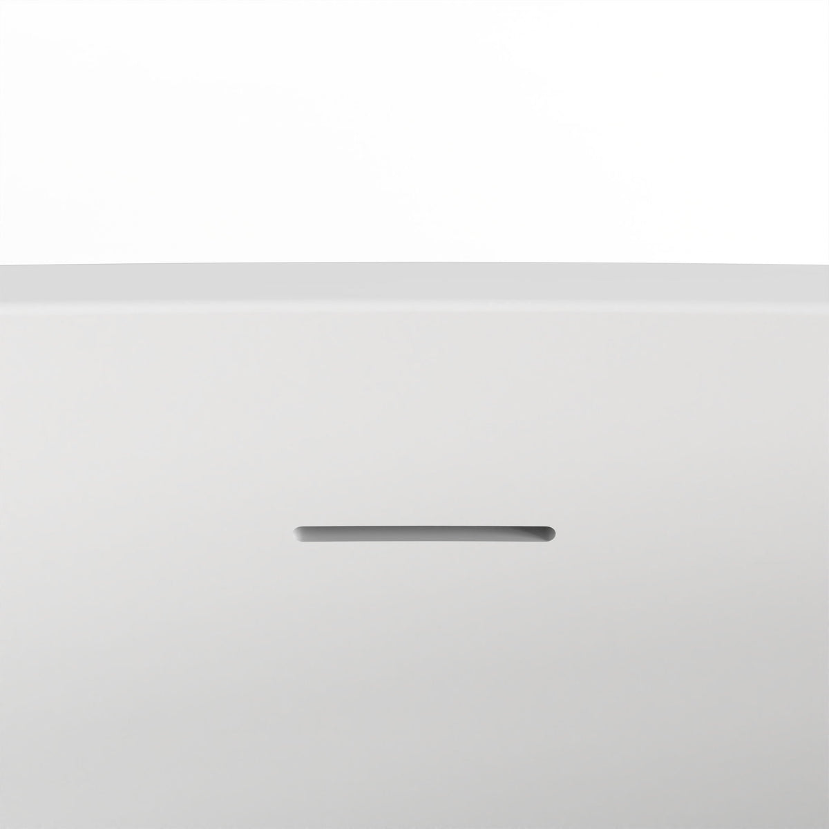 Soaking Bathtub, Freestanding, Solid Surface - Matte White