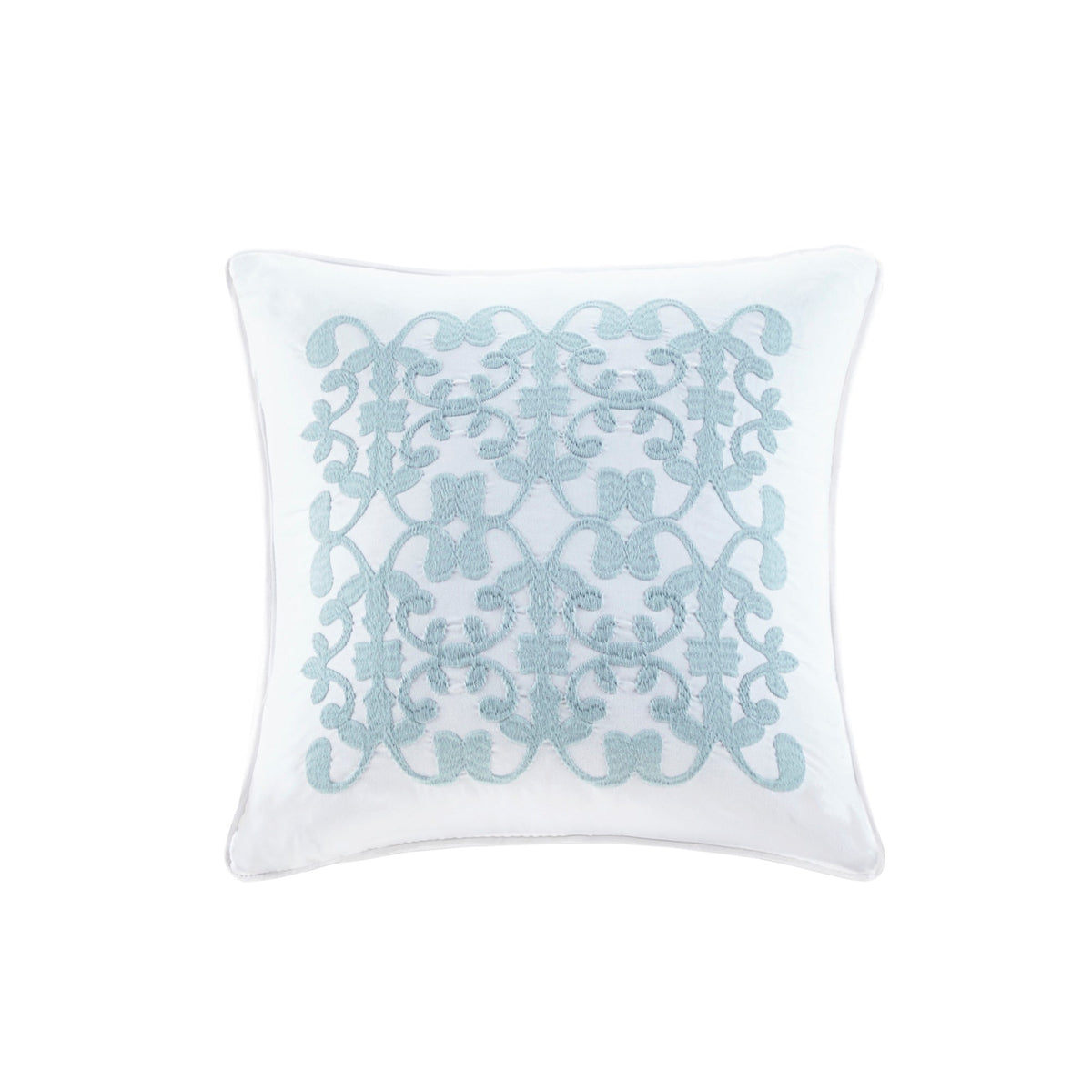5 Piece Microfiber Ruffled Comforter Set White Queen
