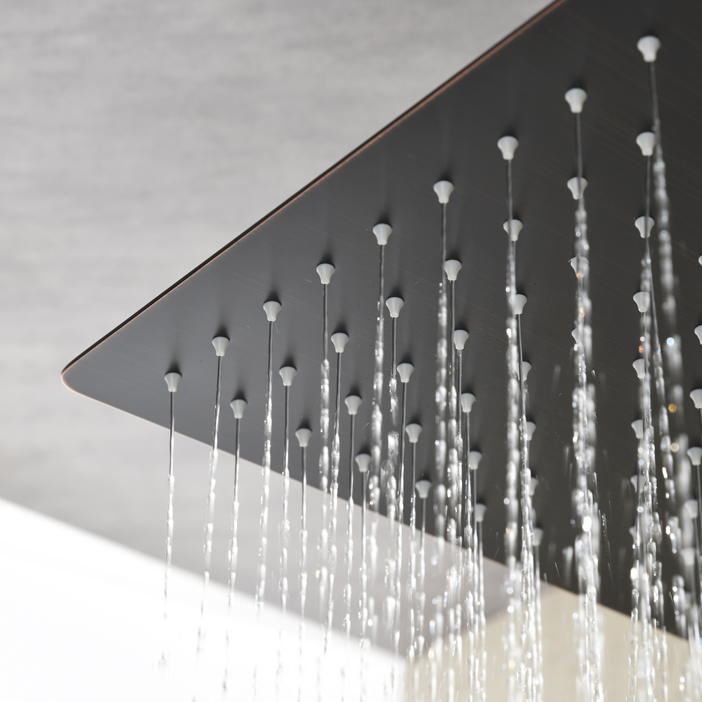 10 Inch Wall Mount Rainfall Square Shower Head, Oil Rubbed Bronze