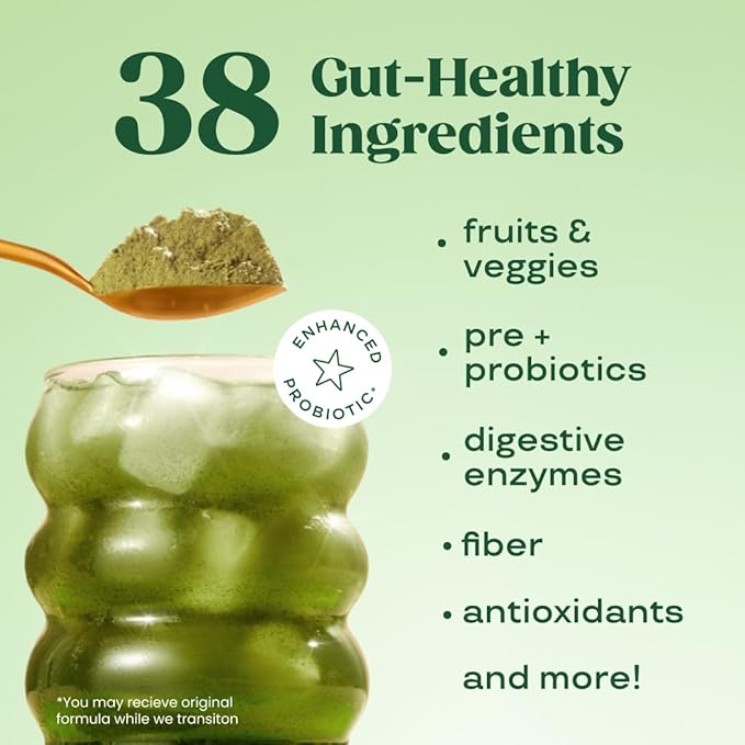 Bloom Nutrition Superfood Greens Powder, Digestive Enzymes with Probiotics and Prebiotics, Gut Health, Bloating Relief for Women, Chlorella, Green Juice Mix with Beet Root Powder, 60 SVG, Mango