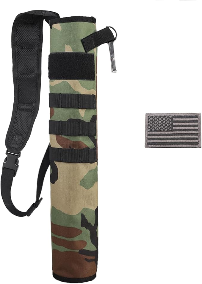 KRATARC Archery Lightweight Back Arrow Quiver Dual Use Foldable Compact Hip Arrows Bag with Molle System Hanged for Target Shooting