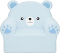 MONKISS Cute Toddler First Chair, Kids' Armchairs, Mini Couch for Baby, Blue Bear, 1~2.5 Years Old