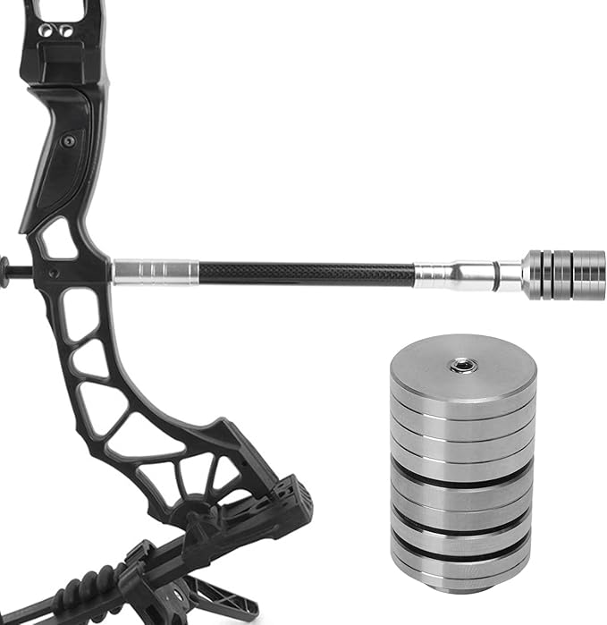 VBESTLIFE Archery Bow Stabilizer Weight Kit, Detachable Aluminum Alloy Counterweight Kit for Recurve Bow and Compound Bow