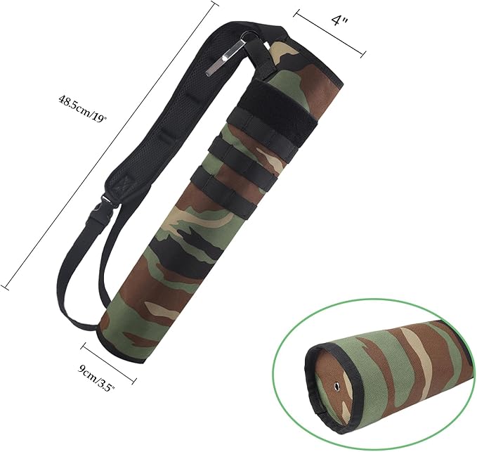 KRATARC Archery Lightweight Back Arrow Quiver Dual Use Foldable Compact Hip Arrows Bag with Molle System Hanged for Target Shooting