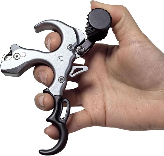Compound Bow Aid Releaser with Wrist Straps and Adjustment Tool,Archery Release Aids with 3 Thumb Release Adjustable,Aluminum Alloy Aids.for Left and Right Handers.
