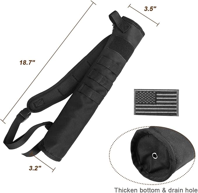 KRATARC Archery Lightweight Back Arrow Quiver Dual Use Foldable Compact Hip Arrows Bag with Molle System Hanged for Target Shooting