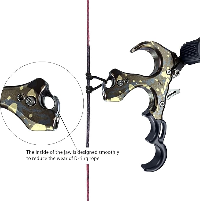 Compound Bow Aid Releaser with Wrist Straps and Adjustment Tool,Archery Release Aids with 3 Thumb Release Adjustable,Aluminum Alloy Aids.for Left and Right Handers.