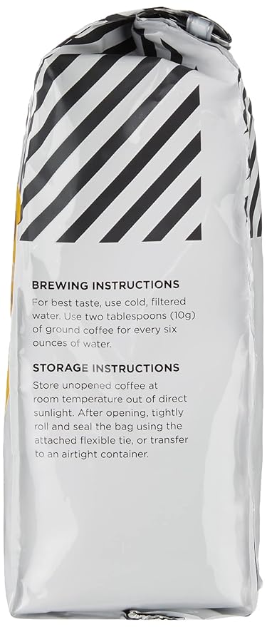Amazon Fresh, Just Bright Ground Coffee, Light Roast, 12 Oz