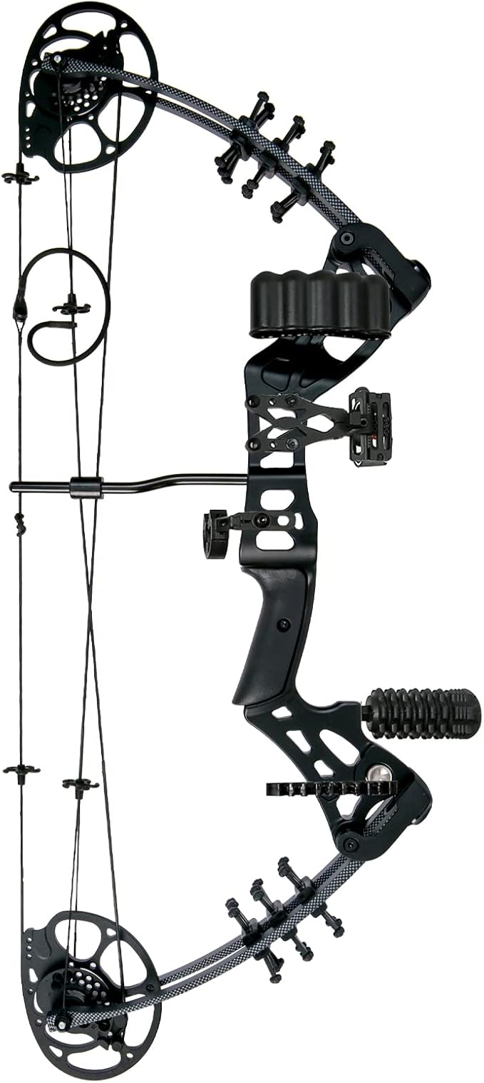 Youth Compound Bow Set 15-45 Lbs for Teens and Beginner, Package with Archery Hunting Equipment, Max Speed 260fps, Adjustable, Right Hand