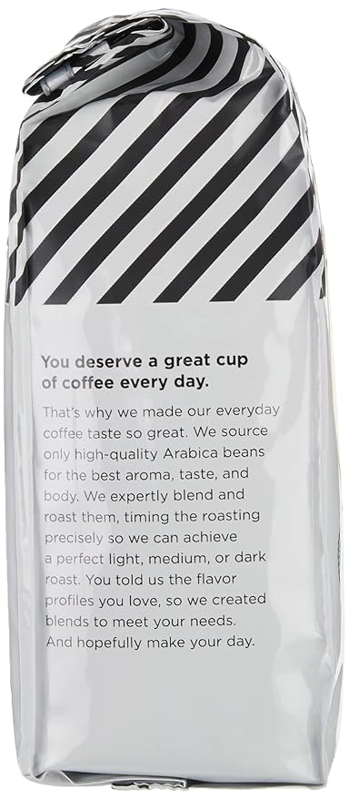 Amazon Fresh Just Bright Ground Coffee, Light Roast, 12 Ounce (Pack of 3)