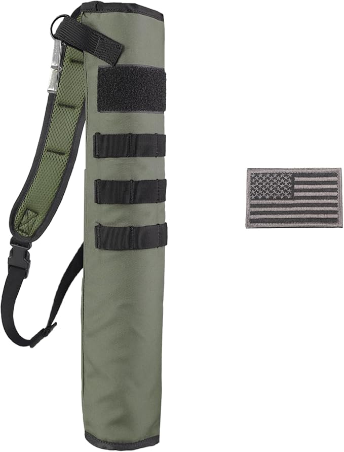 KRATARC Archery Lightweight Back Arrow Quiver Dual Use Foldable Compact Hip Arrows Bag with Molle System Hanged for Target Shooting