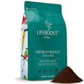 Lifeboost Coffee Ground Medium Roast Coffee - Low Acid Single Origin USDA Organic Coffee - Non-GMO Ground Coffee Third Party Tested For Mycotoxins & Pesticides - 12 Ounces