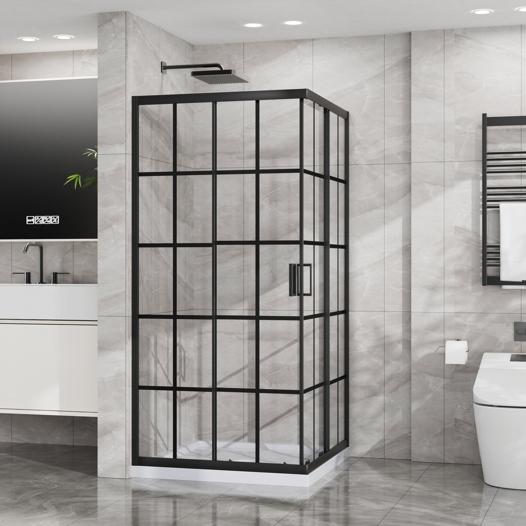 Goodyo Corner Shower Door 36 in. D x 36 in. W x 72 in. H