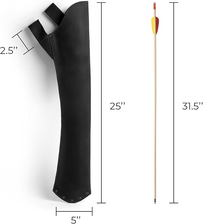 Leather Hip Quiver for Arrows, Hunting Quiver Arrow Holder, Archery Quivers Holder, Best Compound Bow Arrow Quiver for Recurve Bow, Back Quiver, Design for Archery Crossbow Quiver