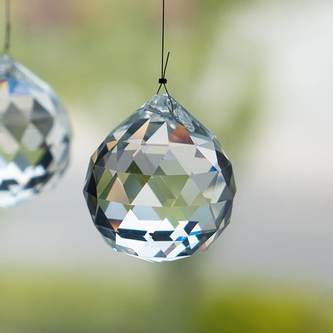 20Pcs Clear Crystal Ball Prism Suncatchers for Window Hanging,40mm | Rainbow Maker,Prisms,Sun Catcher Indoor Window,Sun Catcher With Crystals,Beads for Suncatcher,Wedding Home Garden Decor,Gifts