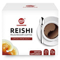 GANOHERB Reishi Mushroom Coffee Mix, Organic Instant Ganoderma Cafe with 100% Natural Ganoderma Lucidum Lingzhi Black Coffee for Stress Relief Better Focus Immune Support, Mix Flavor No Sugar 25 Bag