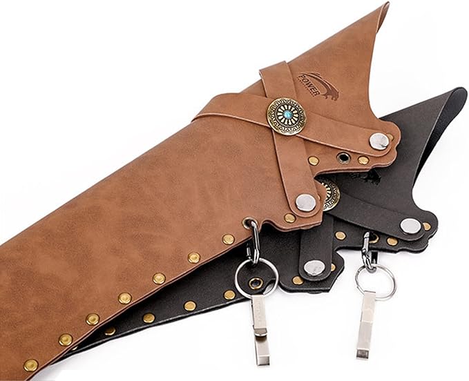 Arrow Quiver Hip Quiver for Arrows Waist Hanged Arrow Holder Adjustable PU Leather Hip Arrows Bag