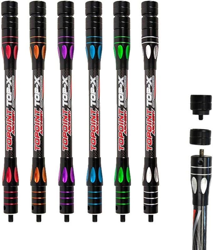 10 Inch 12 Inch 15 Inch Archery Bow Stabilizer Balance Bar Rod Side Rod Carbon Fiber Stabilizer Dampen Weight for Compound Bow Recurve Bow Accessory