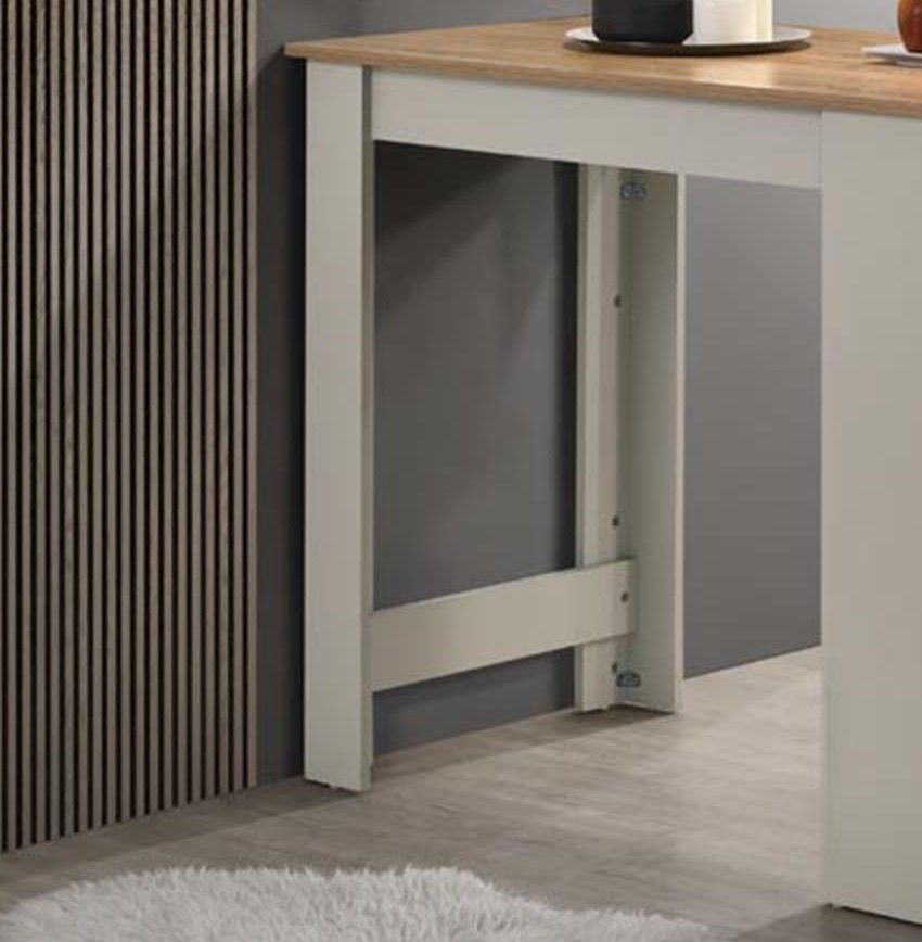 Small Space Counter Height Dining Table with Cabinet and Drawer Storage - Gray or Light Brown