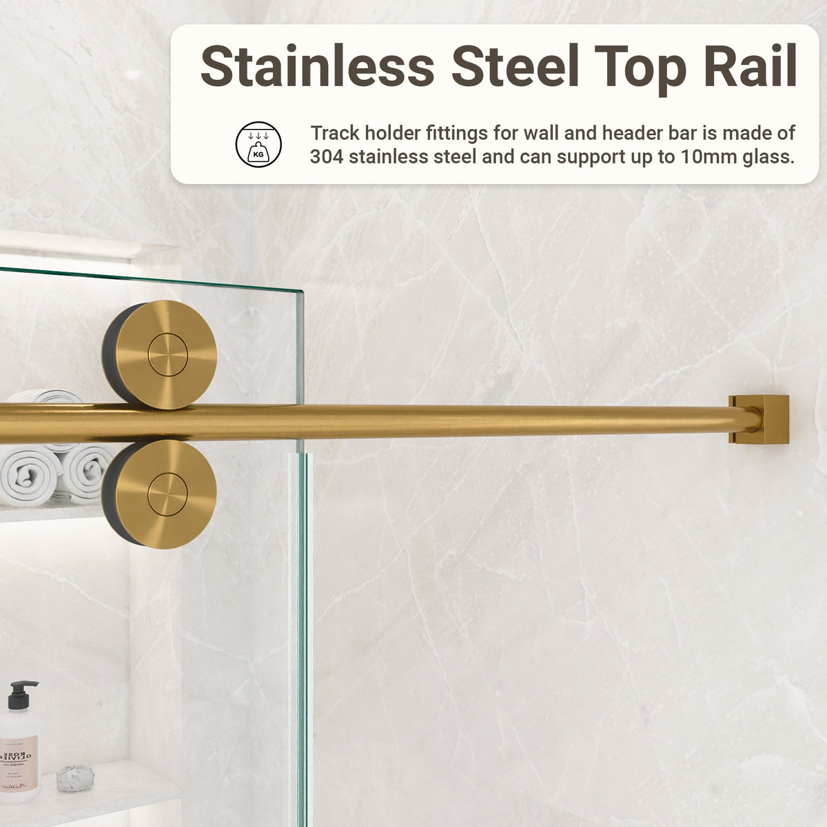 Frameless Single Sliding Shower Door