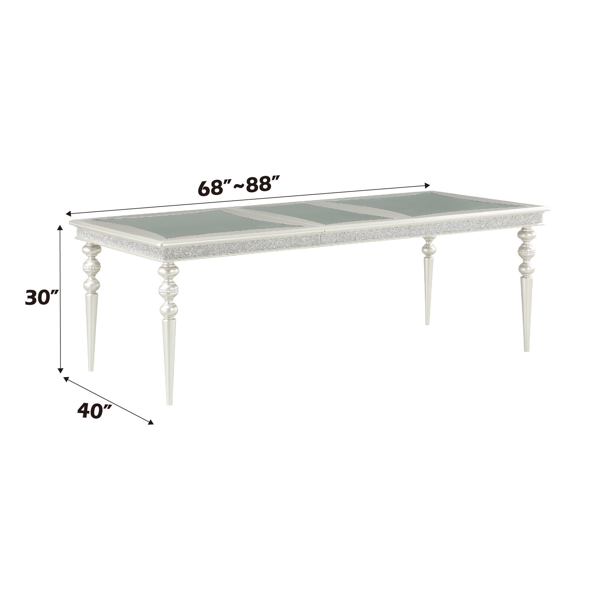 Maverick Platinum Finish Dining Table
