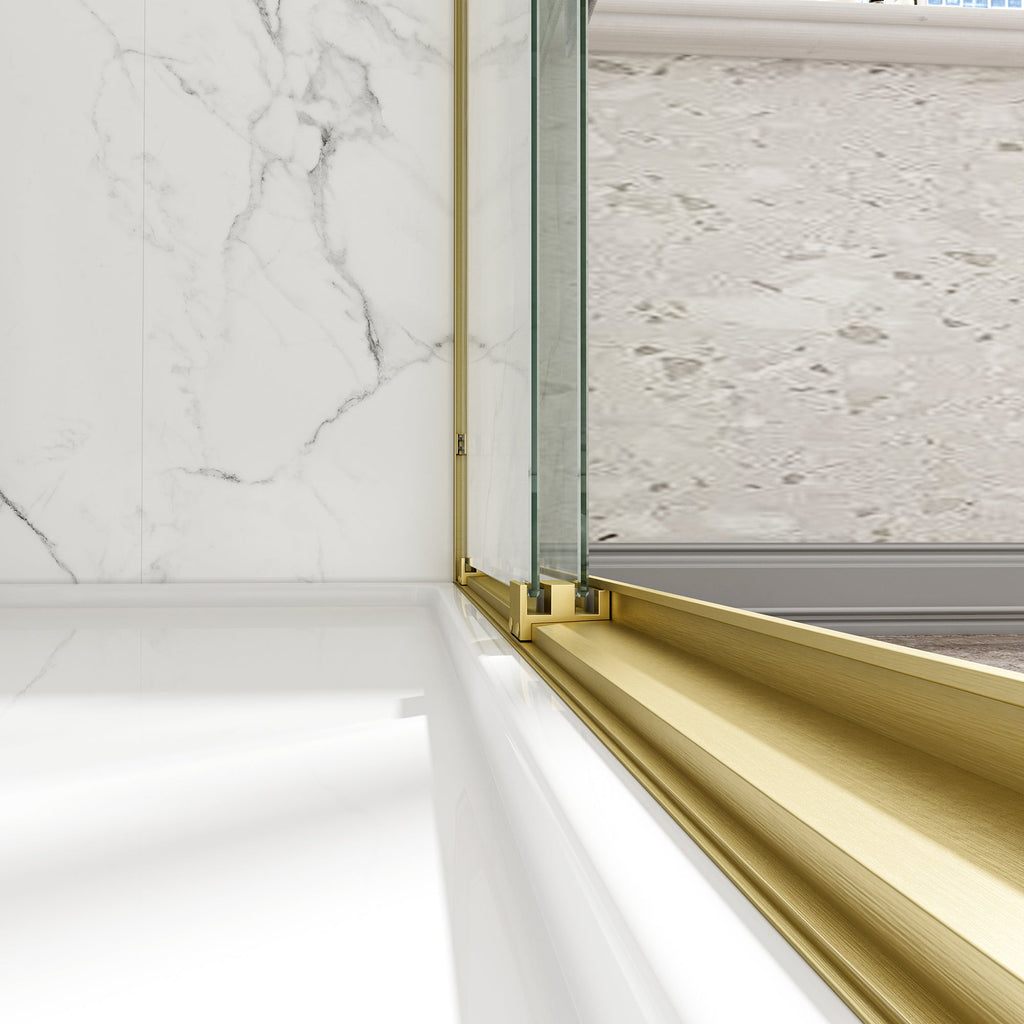55"-60" W x 72" H Brushed Shower Door