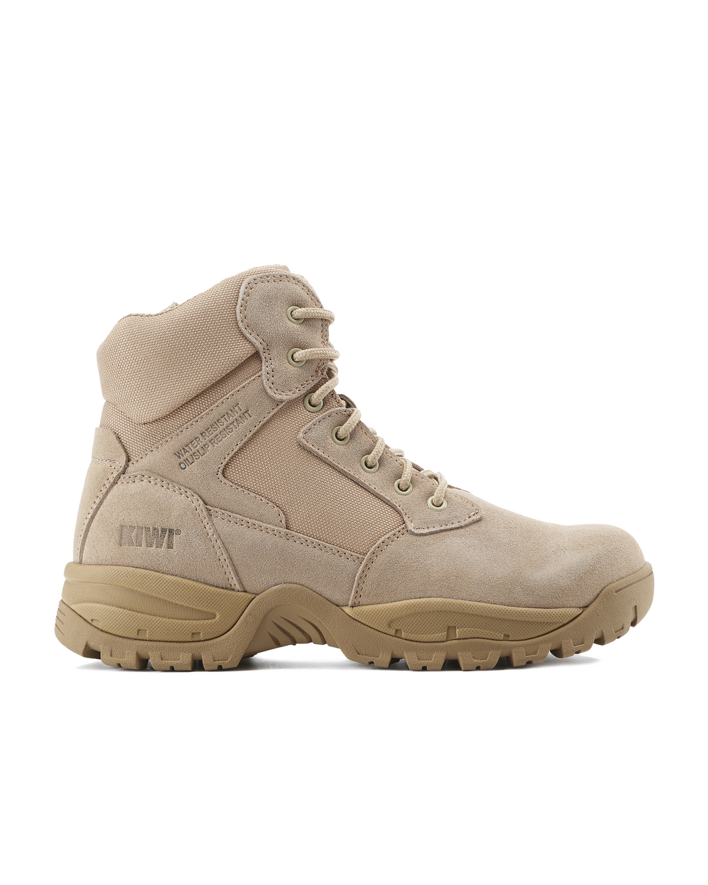 Kiwi Rugged Sand Suede Mid-Cut 6" Zipped Water Resistant Tactical Boots [63000]