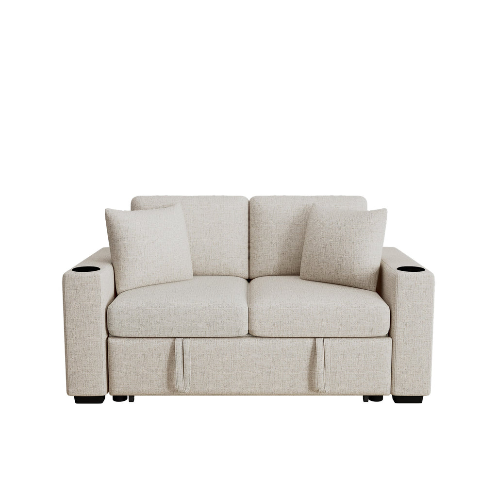 60.6" Modern Loveseat Sofa Pull-out Sofa Bed