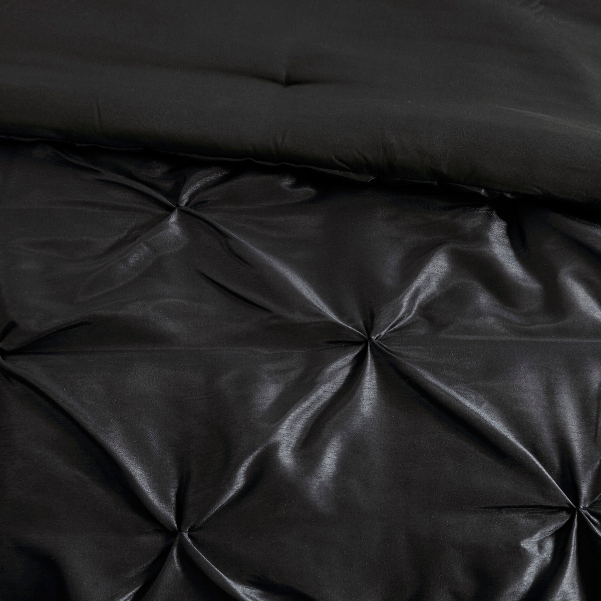 7 Piece Tufted Comforter Set Black King