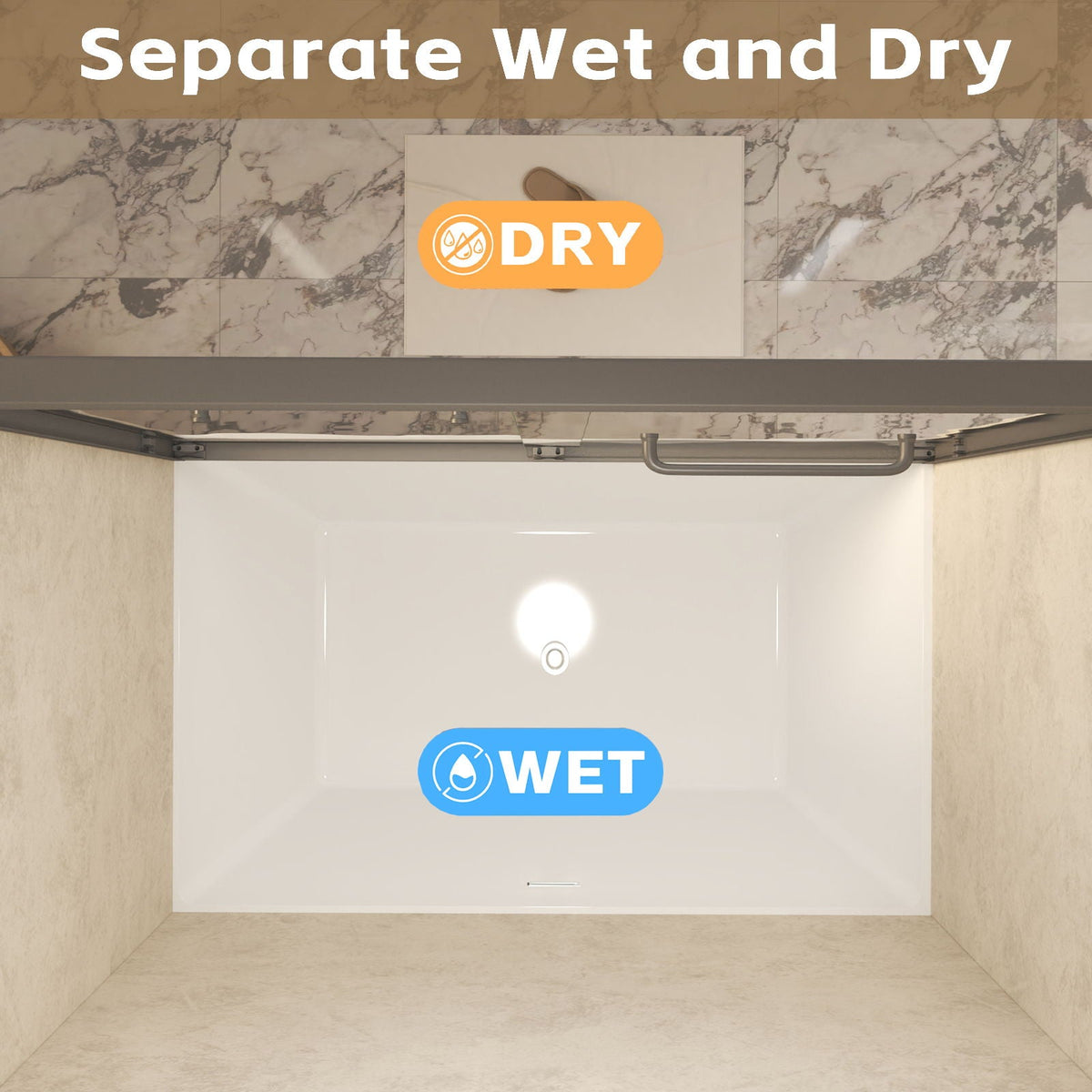 Double Sliding Shower Door With Explosion Proof Film