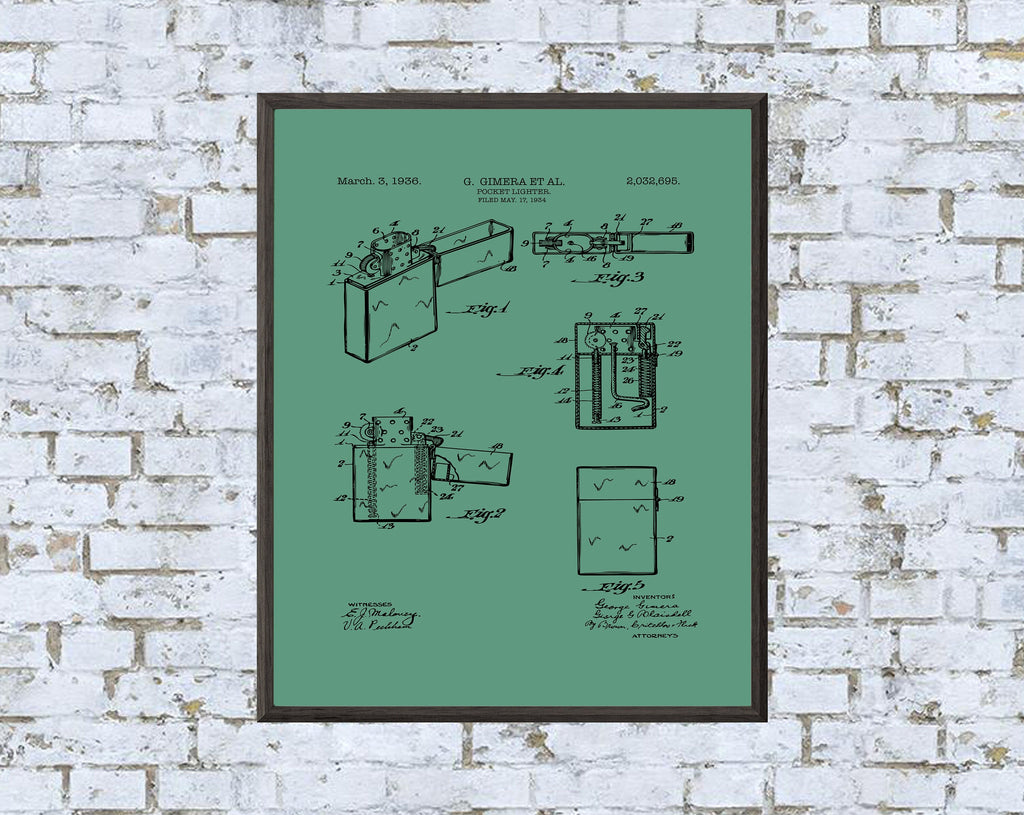 Pocket Lighter Print - Digital Download - 7 Different Backgrounds Included