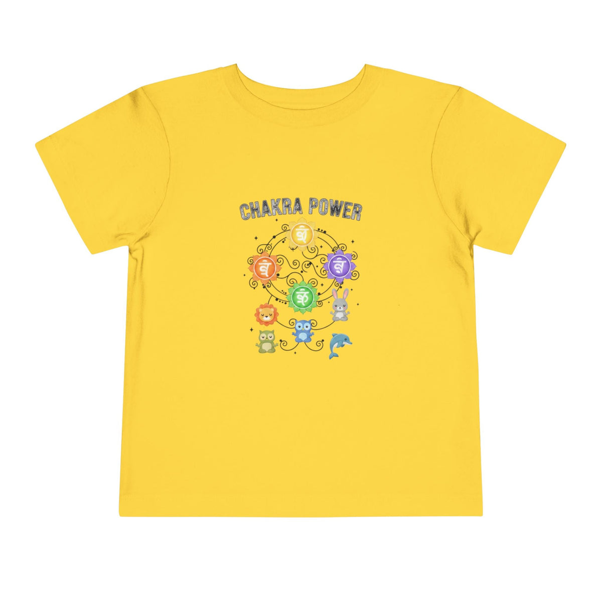 Chakra Power Toddler Tee — Colorful Kids Chakra Energy Shirt