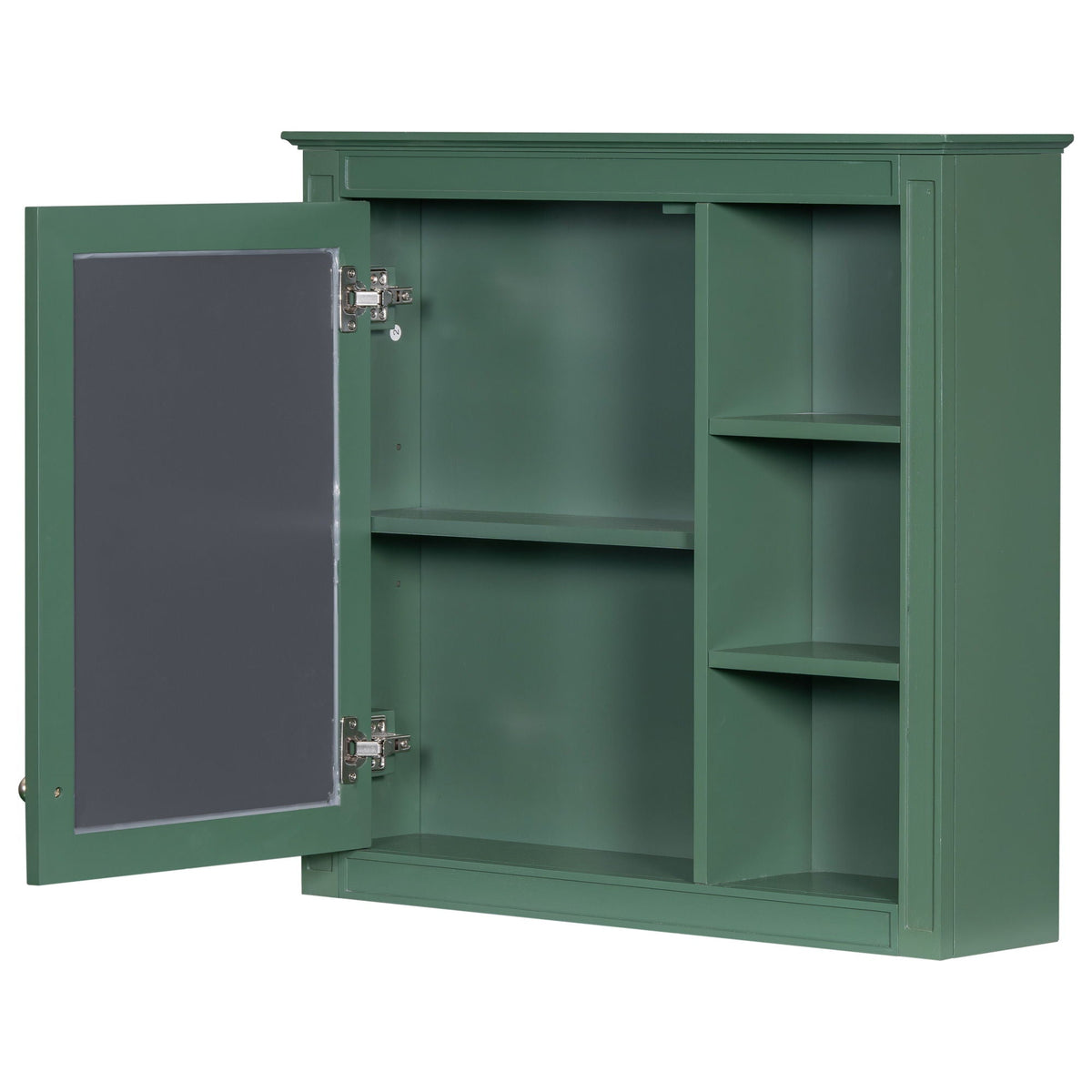 Wall Mounted Medicine Cabinet With Mirror and 3 Open Shelves
