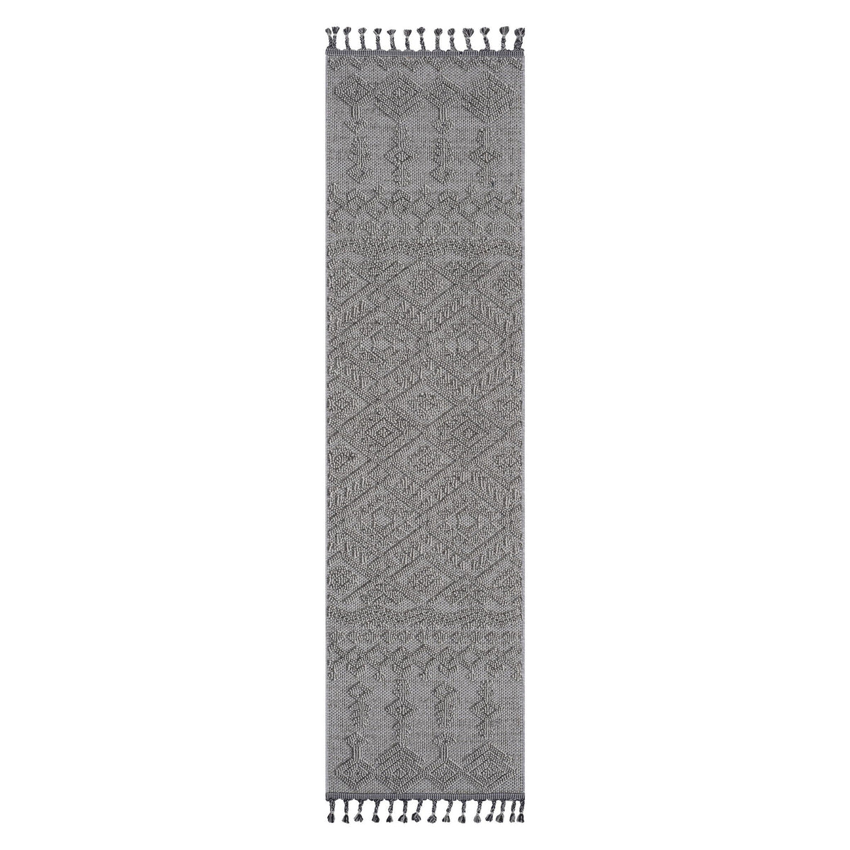 Traditional Indoor/Outdoor Area Rug with Stain Resistance - Light Brown, Dark Gray, Gray
