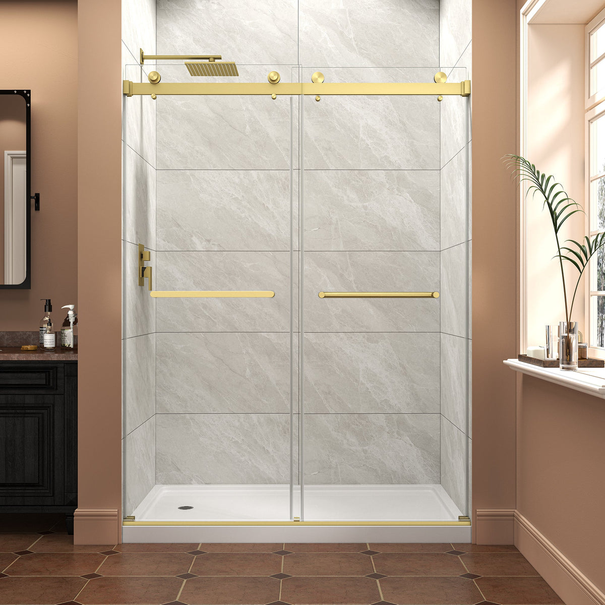 Frameless Shower Door 55"-60" W x 76" H