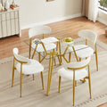 35.4-Inch Square Tempered Glass Dining Table