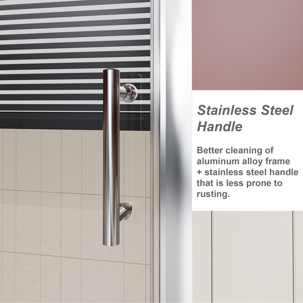 60-in W x 72-in H Single Sliding Shower Door