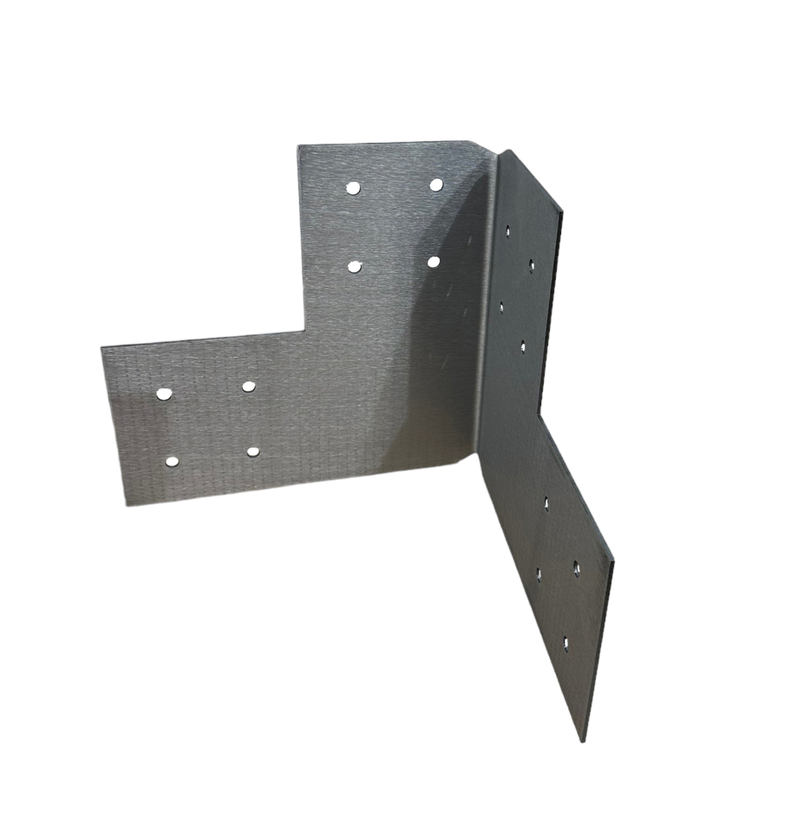 Structural Design Corner Bracket for 6x6 Post, 6x6 Corner Support Bracket, 6x6 Steel Bracket, 6 inch Post Bracket, 6x6 Corner Bracket