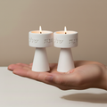 Modern Judaica Concrete Candle Holders – Solura Series