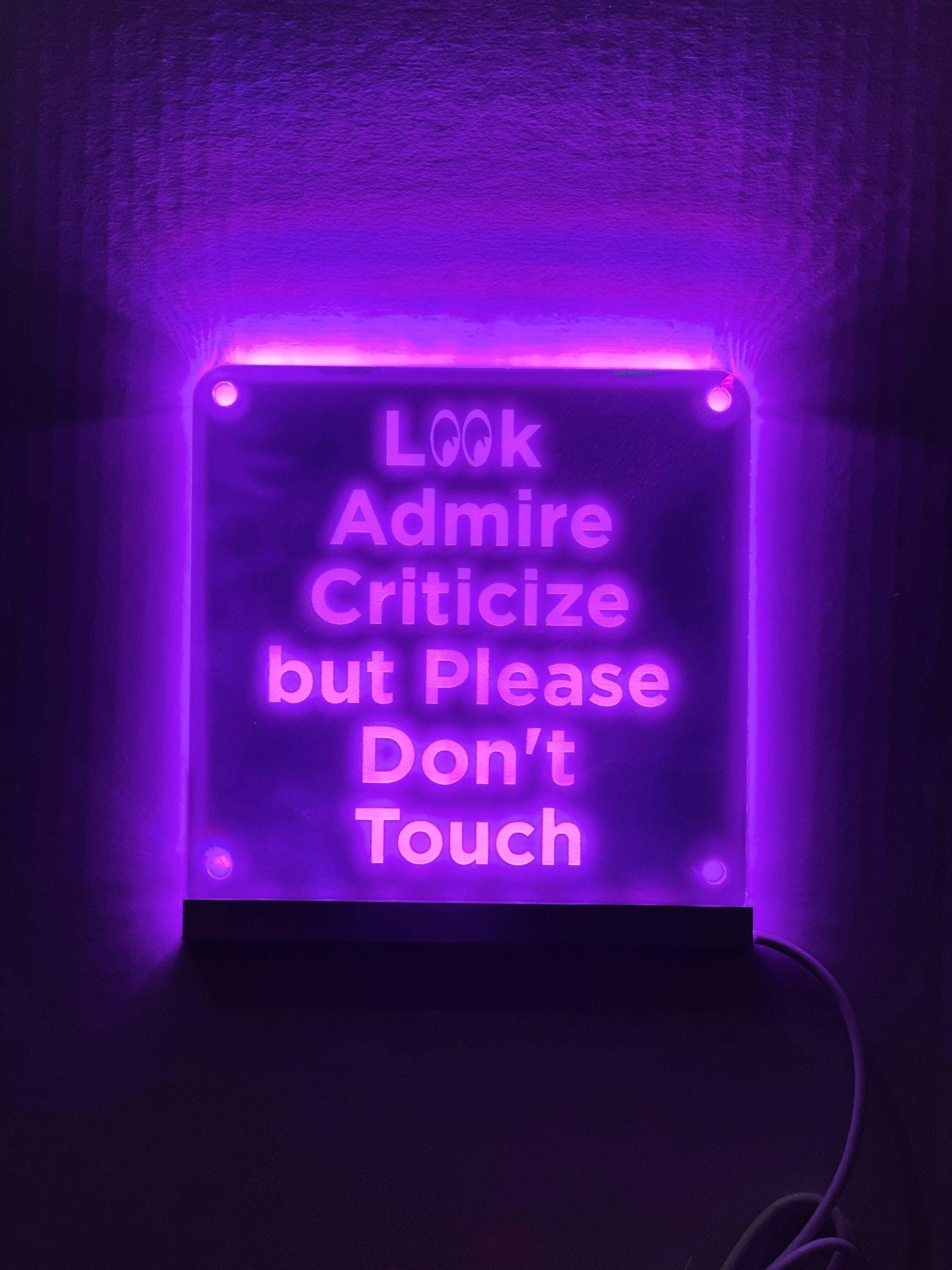 Car Show 'Do Not Touch' LED Sign: 7-Color USB Light
