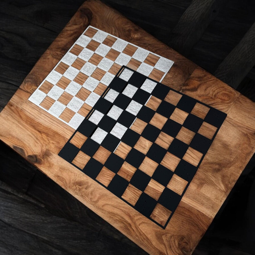Steel Checkerboard Stencil: Router & Paint Template