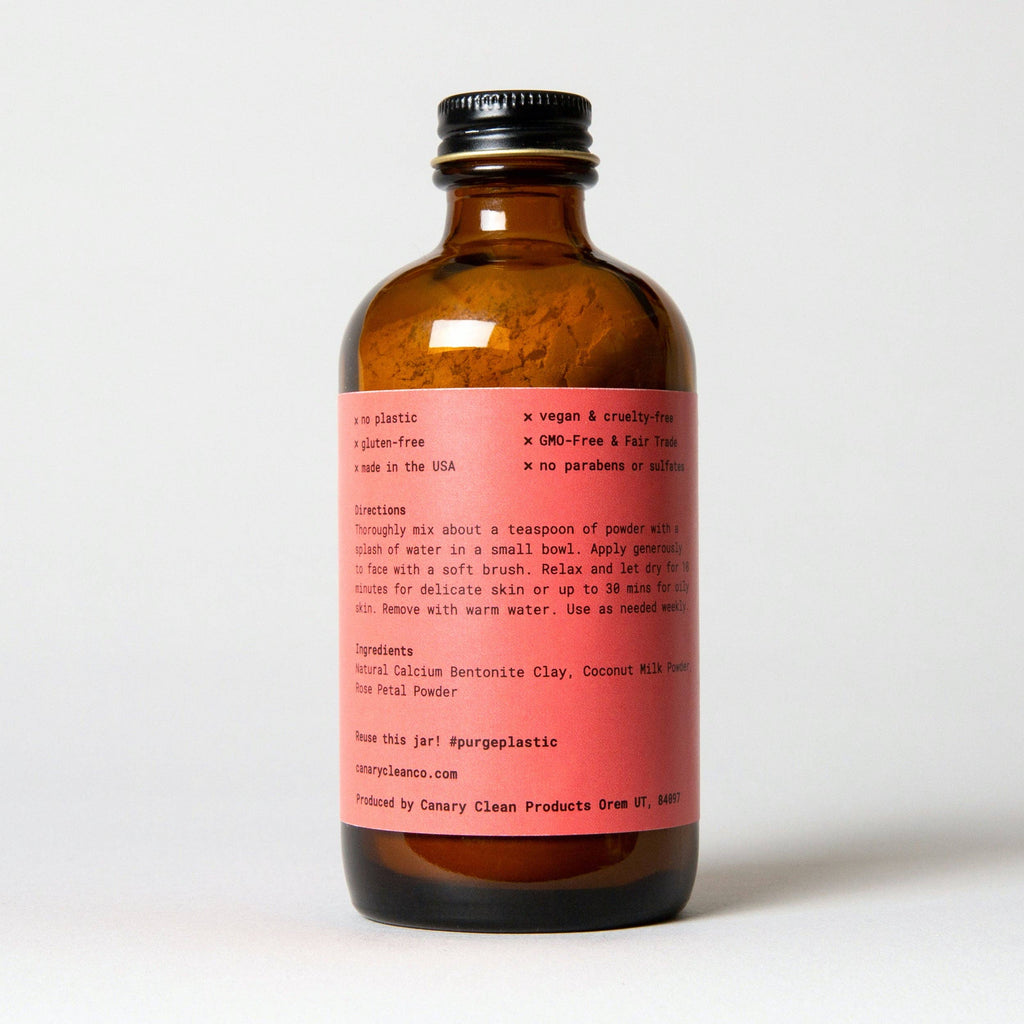 Canary Clean Products - Bentonite Clay + Rose Face Mask