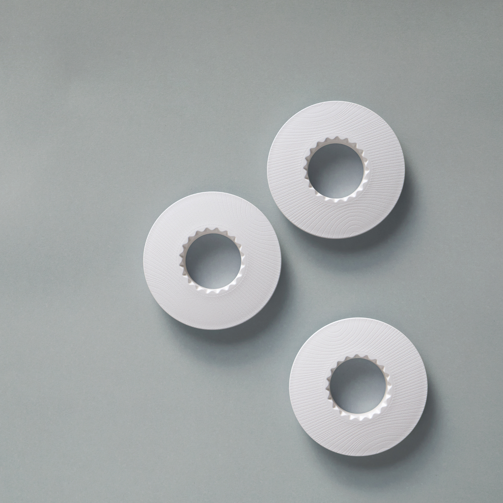 ORIGAMI - Coffee Dripper Holder - Grain Pattern - White