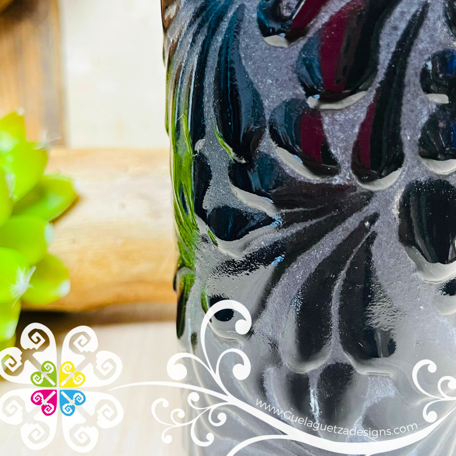 Set of Black Espiga Cilindro Tall Cup - Set Clay Cup