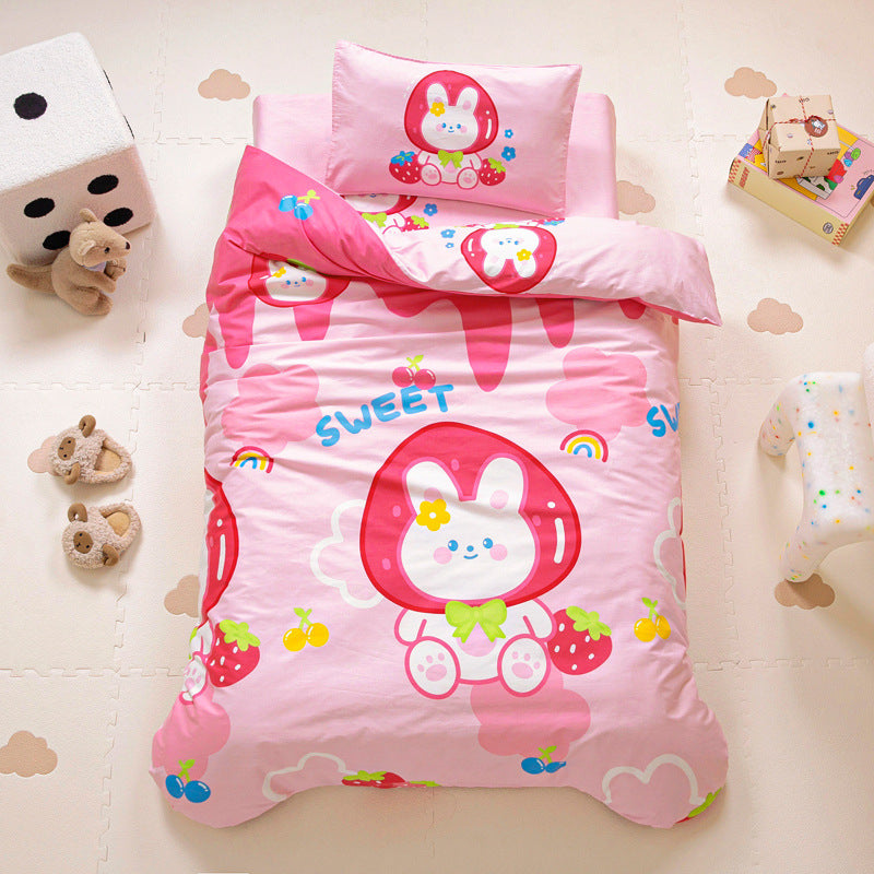 Cotton Kindergarten Three-piece Bedding Set