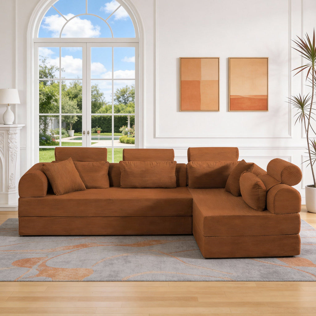 L Shape Modular Sectional Sofa - Compressed Sectional Sofa