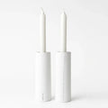 Modern Tall Concrete Shabbat Holders – Aura Series